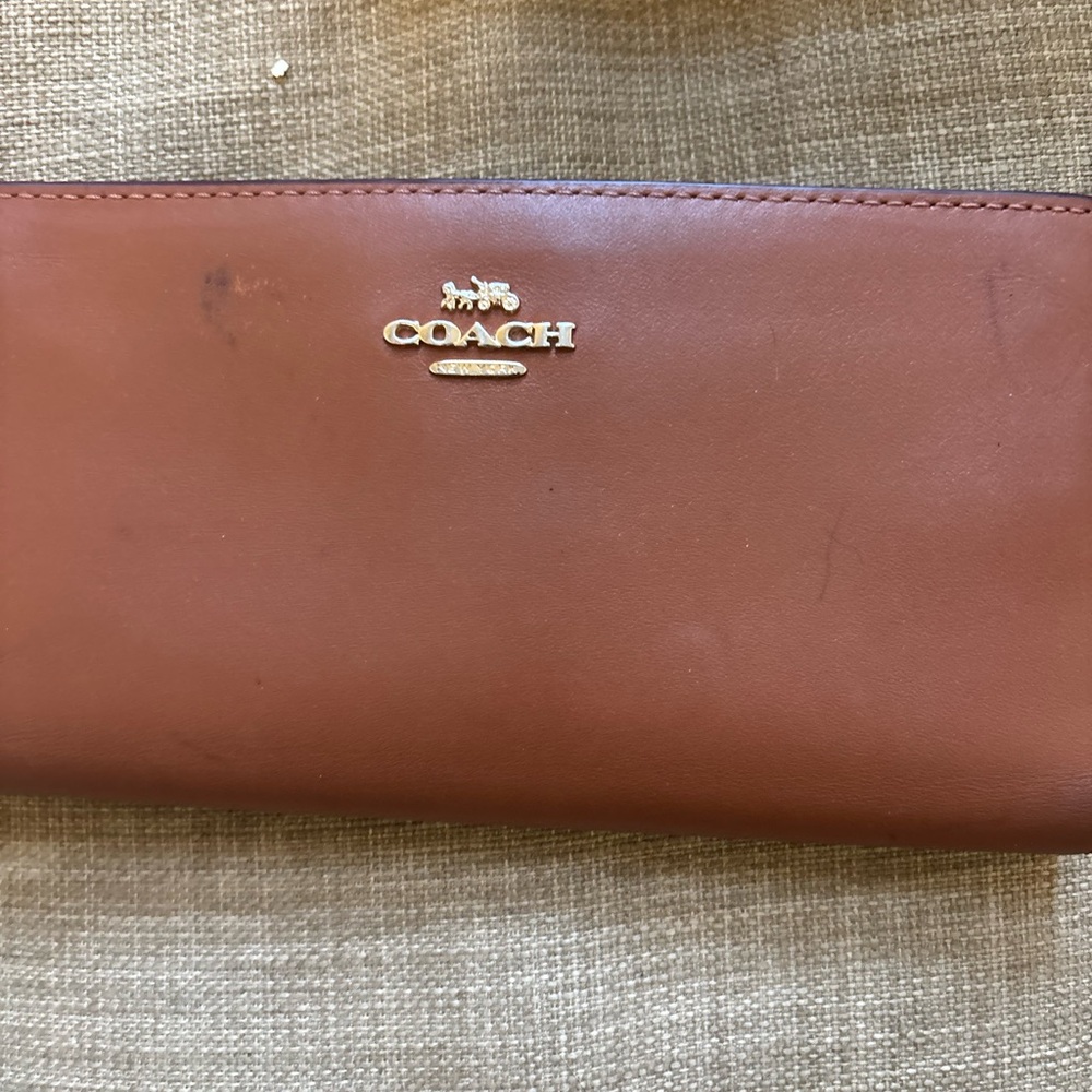 Coach Tan Leather Clutch